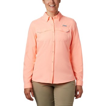 Columbia Overhemd Dames, PFG Lo Drag Long Sleeve Roze, 69IQBYOGF